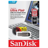 SanDisk USB Drive 3.0 Ultra Flair 256GB USB Flash Drive PC Memory Stick SDCZ73-256G