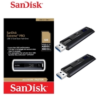 SanDisk USB 3.2 Flash Drive Extreme Go 64GB 128GB 256GB Fast Memory Stick 