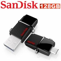 OTG USB Drive SanDisk Ultra 128GB Dual OTG USB Flash Drive Memory Stick PC Tablet Mobile Android