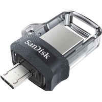SanDisk OTG USB Drive Ultra 128GB Clear Flash Drive Memory Stick SDDD3-128G