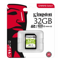 Kingston Canvas Select 32GB SD Card Class 10 SDHC UHS-I Camera HD Video Memory Card 80MB/s