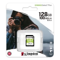 Kingston Canvas Select Plus 128GB SD Card Class 10 SDHC UHS-I Camera HD Video Memory Card 100MB/s
