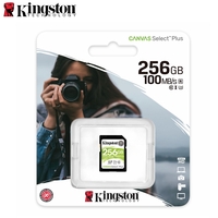 Kingston SD Card 256GB Canvas Select Plus Class10 SDXC U3 Memory Card HD Video