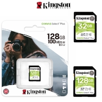 Kingston Canvas Select Plus 32GB 128GB SD Card Class 10 SDHC UHS-I Camera HD Video Memory Card 100MB/s