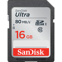 SanDisk Ultra 16GB SD Card SDHC UHS-I 80MB/s Camera DSLR Memory Card SDSDUNC-016G