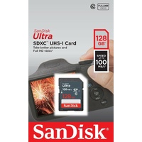 SanDisk 128GB SD Card SDXC Ultra Class 10 DSLR Video Camera Memory Card 100mb/s