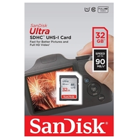 SanDisk Ultra 32GB SD Card SDHC UHS-I Camera DSLR Memory Card SDSDUNR-032G 90MB/s New Version