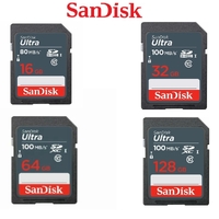 SanDisk 32GB 64GB 128GB 256GB SD Card SDHC Ultra Class 10 DSLR Video Camera Memory Card