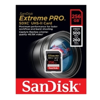 SD Card Sandisk Extreme Pro 256GB SDXC UHS-II Memory Card DSLR 4K Video 300MB/s