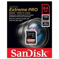 SanDisk Extreme Pro 64GB SD Card SDXC UHS-II Camera DSLR Memory Card 4K U3 300MB/s