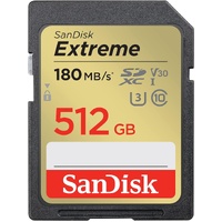 Sandisk Extreme SD Card 512GB Memory Card DSLR 4K UHD Video Camera SDSDXVV-512G