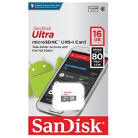 SanDisk Ultra 16GB Micro SD Card SDHC UHS-I Full HD Mobile Phone Tablet TF Memory Card SDSQUNS-016G