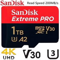 SanDisk Extreme Pro Micro SD 1TB Memory Card Dash Cam 200MB/s SDSQXCD-1T00