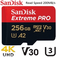 SanDisk Extreme Pro Micro SD 256GB Memory Card Dash Cam 200MB/s SDSQXCD-256G