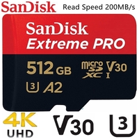 SanDisk Extreme Pro Micro SD 512GB Memory Card Dash Cam 200MB/s SDSQXCD-512G