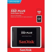 Sandisk SSD 480GB SSD Plus Internal Solid State Drive Laptop 2.5" SATA III 535MB/s SDSSDA-480G