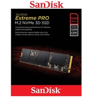SSD M.2 500GB Sandisk Extreme PRO NVMe 3D Solid State Drive SDSSDXPM2-500G 3,400MB/s