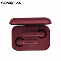 Bluetooth 5.0 Earphone Sonicgear TWS 3+ with Touch Control Lightweight Red